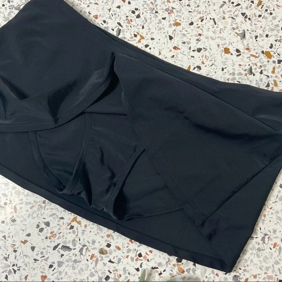 FRENCH RIVIERA | Retro Swim Skirt Minimalist Swimsuit Skort Bottoms Size 12 - Picture 2 of 7